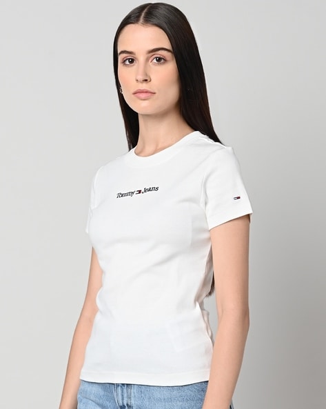 Buy White Tshirts for Women by TOMMY HILFIGER Online