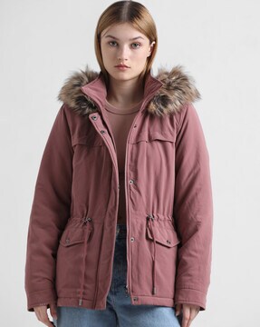 Only fur store hooded jacket