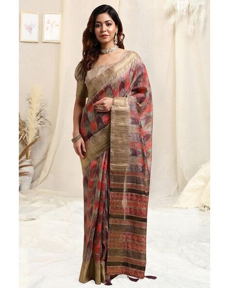 Buy MIRCHI FASHION Printed, Floral Print Daily Wear Chiffon Multicolor,  Black Sarees Online @ Best Price In India | Flipkart.com