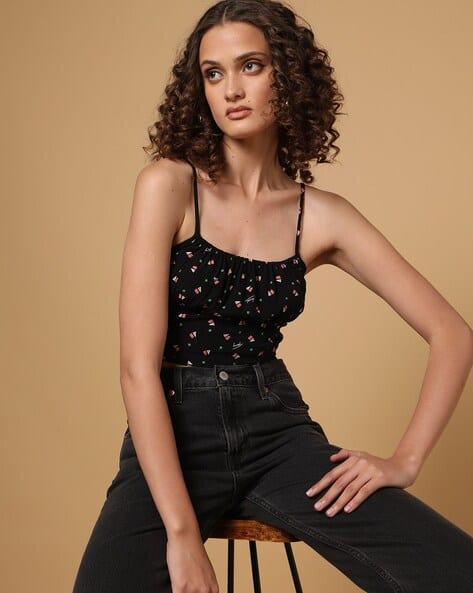 TOMMY HILFIGER Printed Strappy Crop Top
