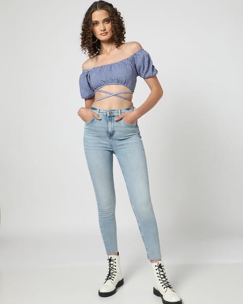 Buy Indigo White Tops for Women by SAM Online