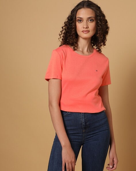 Buy Peach Tshirts for Women by TOMMY HILFIGER Online