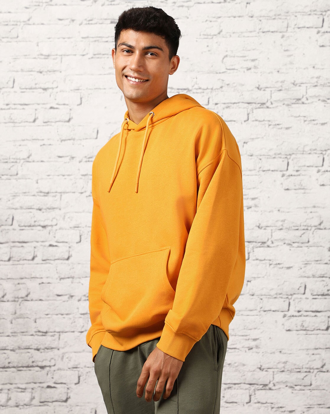 Buy Mustard Yellow Sweatshirt & Hoodies for Men by Nobero Online | Ajio.com