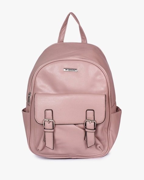 Medium Classic Backpack Purple Pocket Front For School | SHEIN