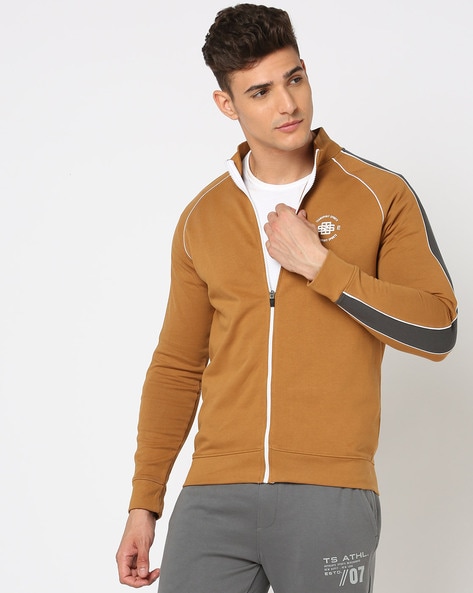 Sweatshirt with Contrast Shoulder Panel