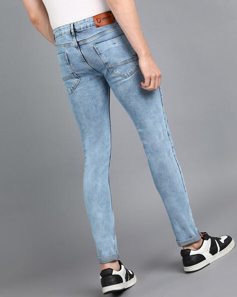 Buy Sky blue Jeans for Men by URBANO FASHION Online