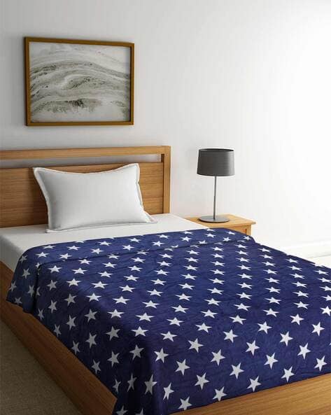 Cortina Eyelet Curtain 120 GSM Star Print Single Blanket