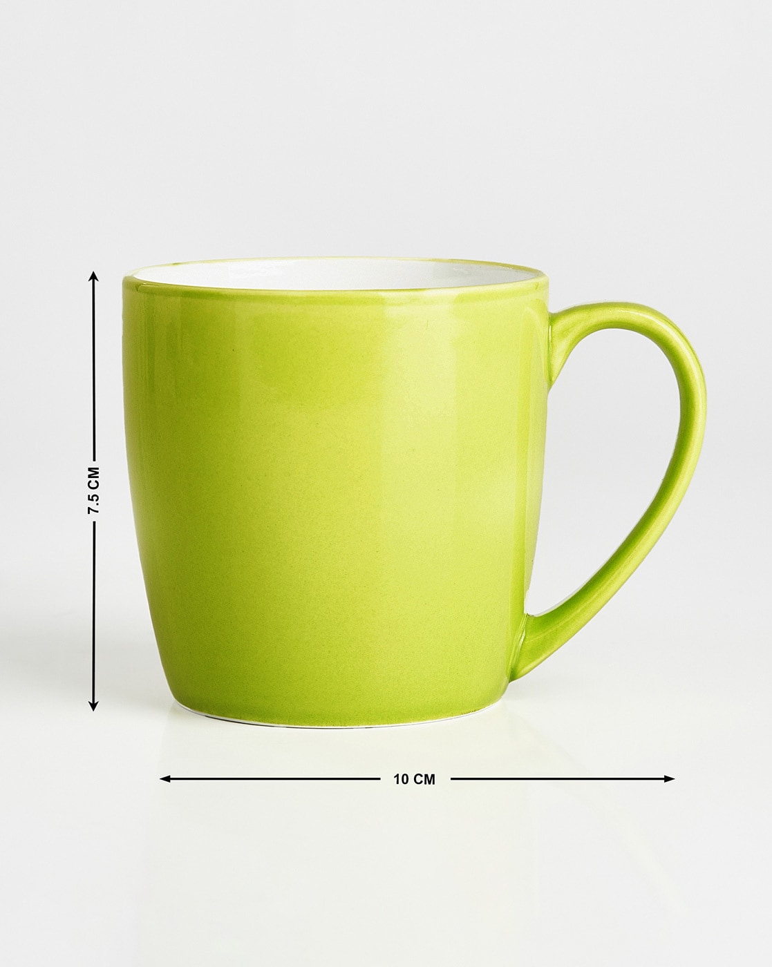 UVAJ Ceramic 3 Ton Green Mug, Size: 9 Cm(height), Capacity: 325 Ml at Rs  70/piece in Chennai
