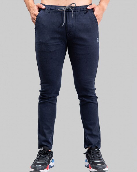 Buy Navy blue Track Pants for Men by Tistabene Online