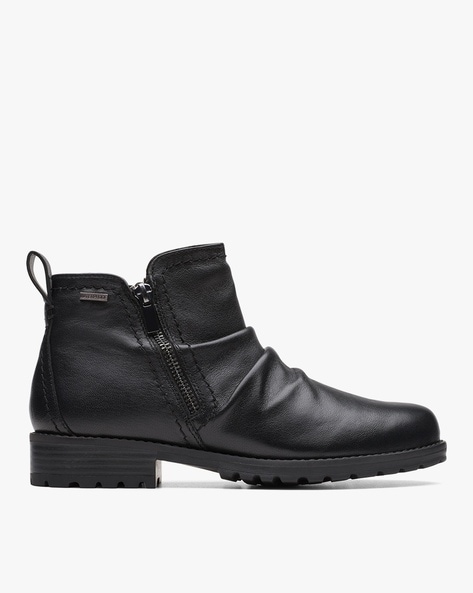 Clarks zip up clearance boots