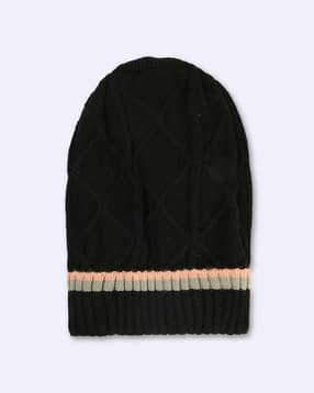 men geometric-pattern beanie