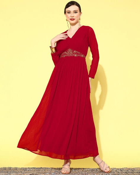 Ajio 2024 red dress