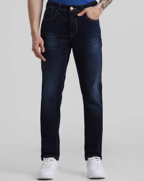 Buy Dark Blue Denim Jeans for Men by Jack Jones Online