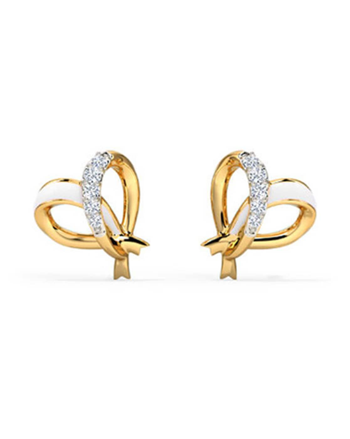 Simple 22K Yellow Gold Earrings - ER-111