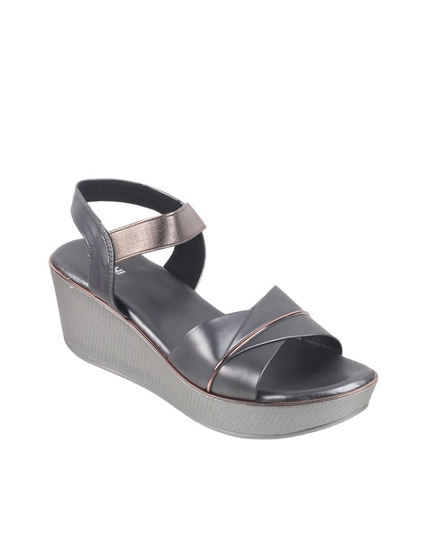 Wedge on sale sandals grey