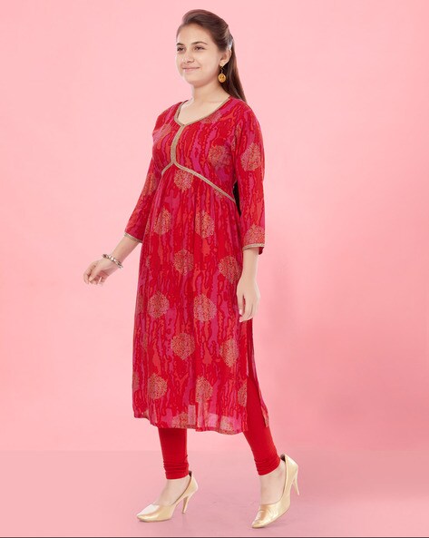 Biba Ethnic Motifs Printed Kurta With Leggings - Price History