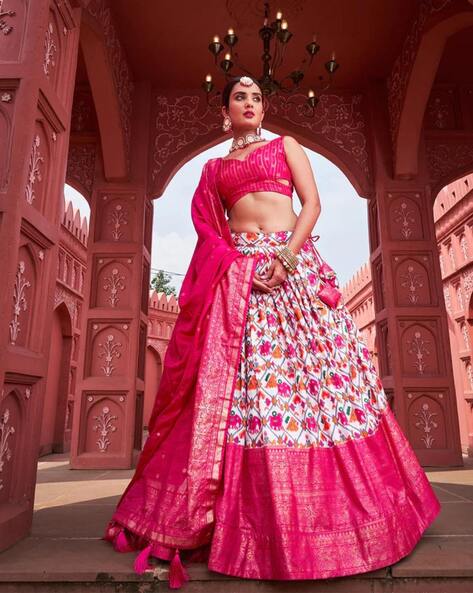 Women's Pink Heavy Embroidered Net Lehenga - Myracouture | Party wear  lehenga, Lehenga choli, Designer lehenga choli