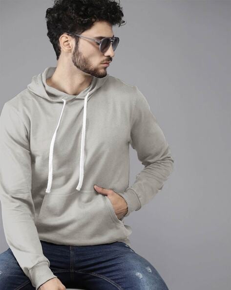 Men's gray sales hooded sweatshirt