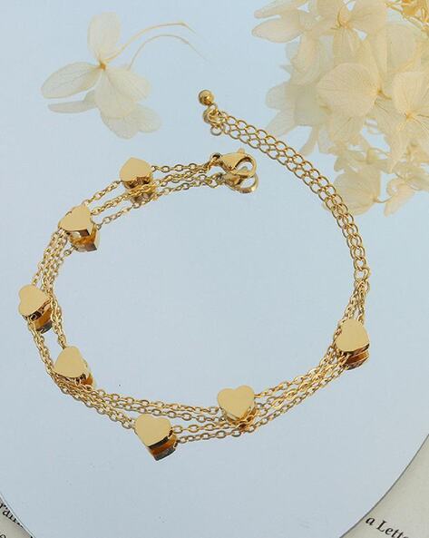 Layered gold sale bracelets