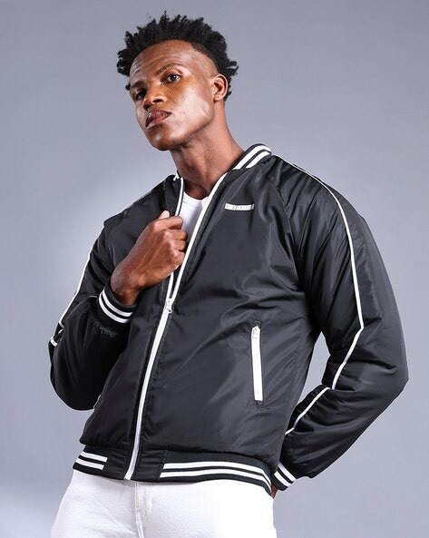 Mens muscle fit 2025 bomber jacket