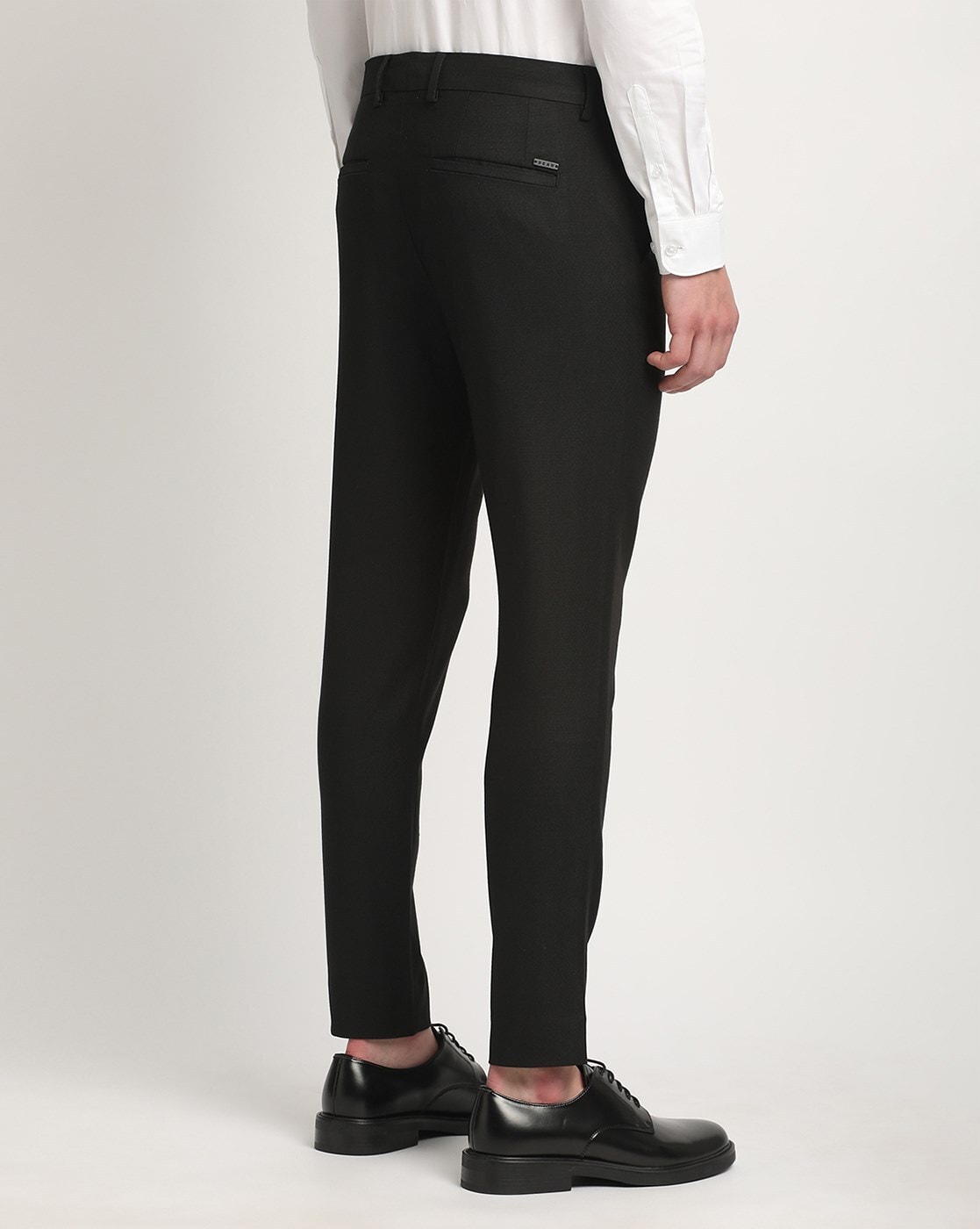 Skinny Fit Suit Trouser With Belt Detail | boohooMAN UK