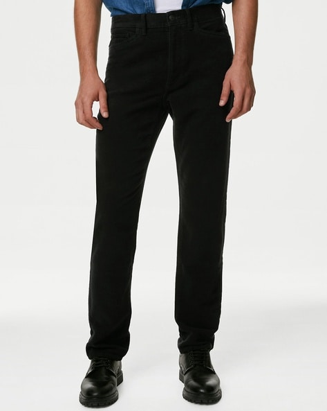 RRL Slim Fit Mole Skin Pant - Black | Garmentory