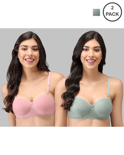 Pack of 2 non-padded bras