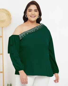 Wild U Women Light Green High Low Plus Size Top at Rs 380/piece, Women  Cotton Tops in Gurugram