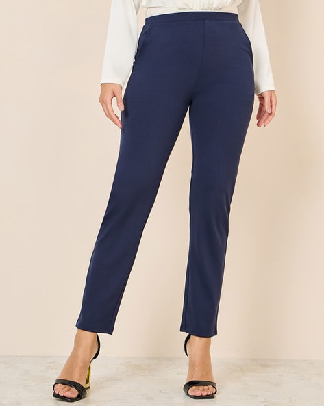 Women 2 Way Stretch Solid Slim Fit Stretchable Pants