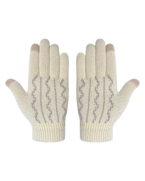 Cream deals winter gloves