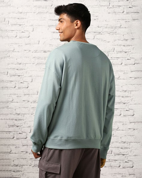 Buy Aqua Grey Sweatshirt & Hoodies for Men by Nobero Online