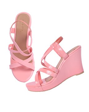 Pink wedge 2024 heels