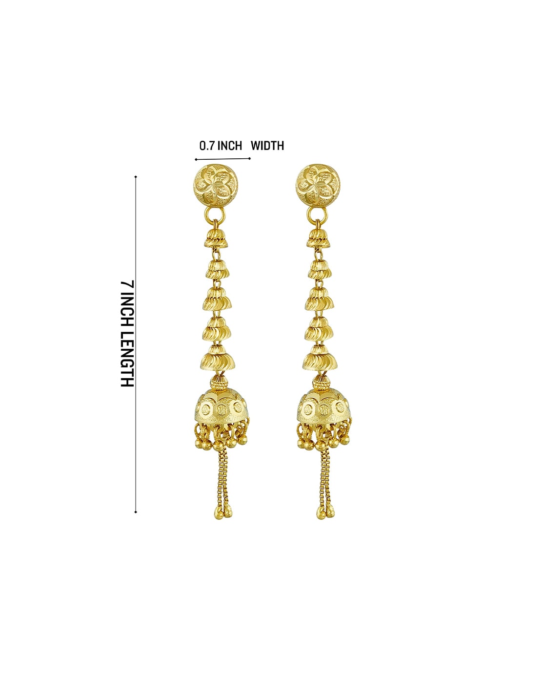 Light weight long gold on sale earrings