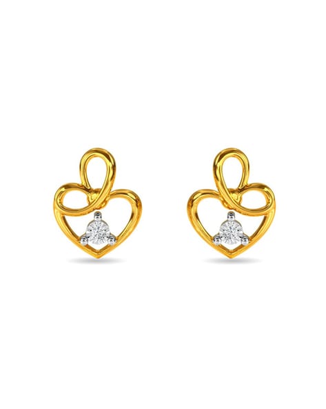 Yellow and store gold earrings