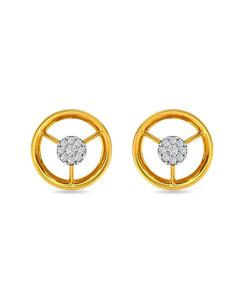Gold Dot Stud Earrings - The Diamond Setter