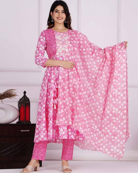 Buy Pink Kurta Suit Sets for Women by Indie Picks Online