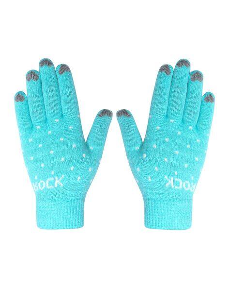 Loom Legacy Polka-Dot Print Winter Gloves