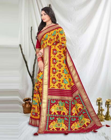 Pochampally Cotton Saree - Pochampally Ikat Cotton Sarees Online