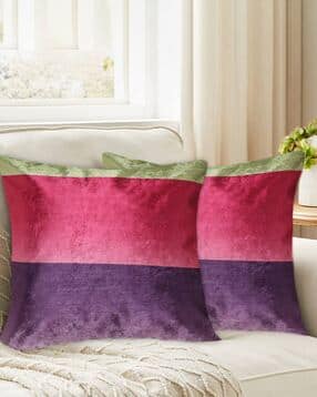 tesmare Set of 2 Colourblock Cushion Covers 20" x 20"-picture-35