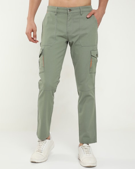 Buy Olive Trousers & Pants for Men by NEVER NEUD Online