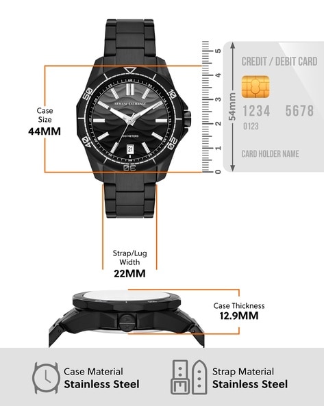 Buy Black for Men by Watches EXCHANGE ARMANI Online