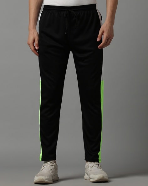 Black pants outlet green stripes