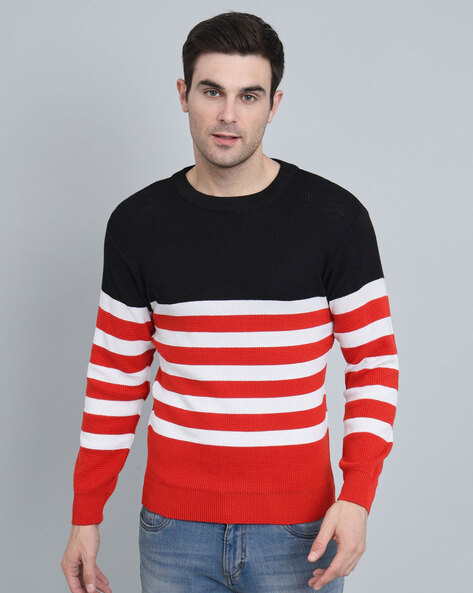 Red and white deals sweater mens