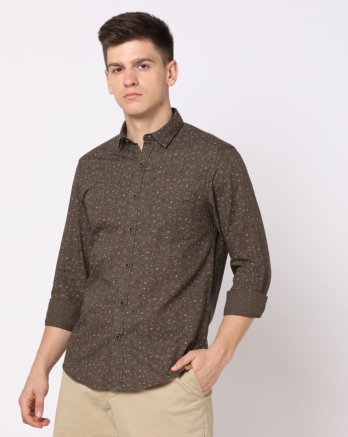 Buy Olive Green Shirts for Men by JOHN PLAYERS Online