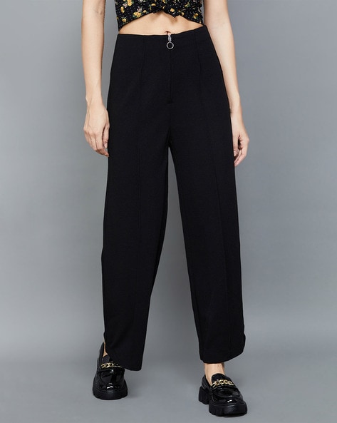 Buy Black Trousers & Pants for Women by Ginger by lifestyle Online