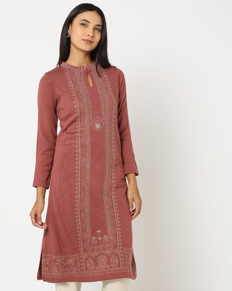 nagonstans 手堅く knit combination dress sand