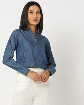 svrnaa by azorte Zip-Front Bomber Jacket-picture-16