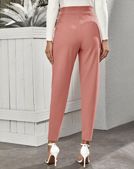 Zelie for She Dusty Pink Stretch High-Waisted Pants, Size 3X – The Plus Bus  Boutique