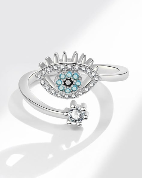 Sterling Silver Evil Eye Ring | Eye Silver Ring 925 Jewelry - New 100% 925  Sterling - Aliexpress
