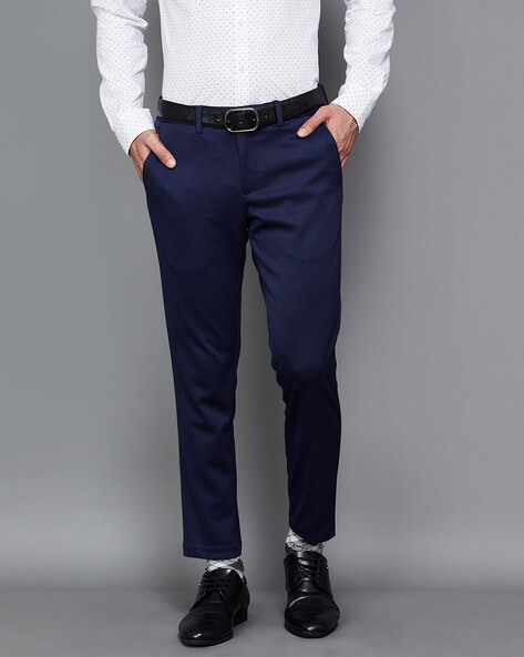 Buy Blue Trousers & Pants for Men by CODE BY LIFESTYLE Online